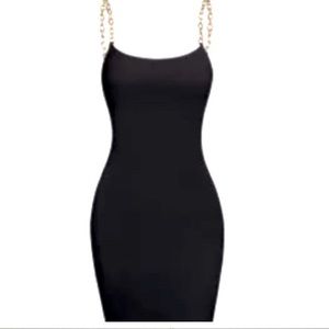 chain strap mini dress